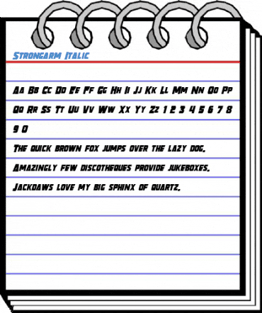 Strongarm Italic Font