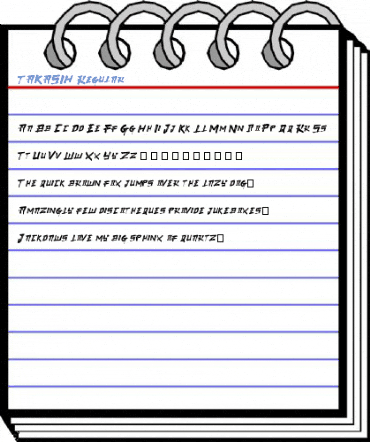 TAKASIH Regular Font