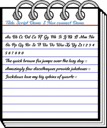 Tilda Script Demo S Non connect Demo Font