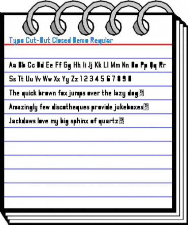 Typo Cut-Out Closed Demo Regular Font