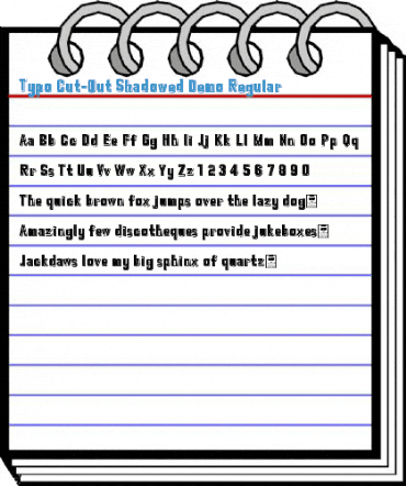 Typo Cut-Out Shadowed Demo Regular Font