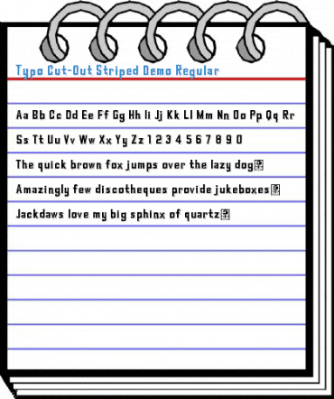 Typo Cut-Out Striped Demo Regular Font