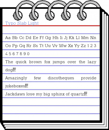 Typo Slab Light Font