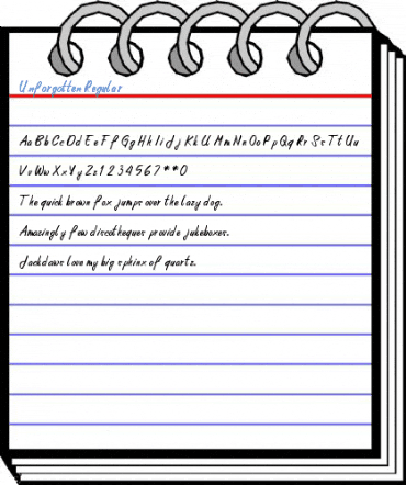 Unforgotten Regular Font