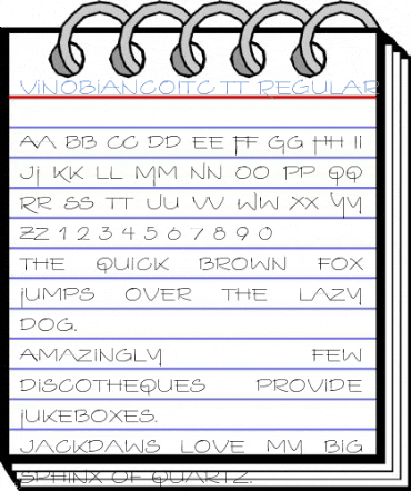 VinoBiancoITC TT Regular Font