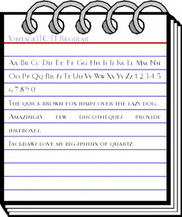 VintageITC TT Regular Font