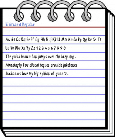 Visitcard Regular Font