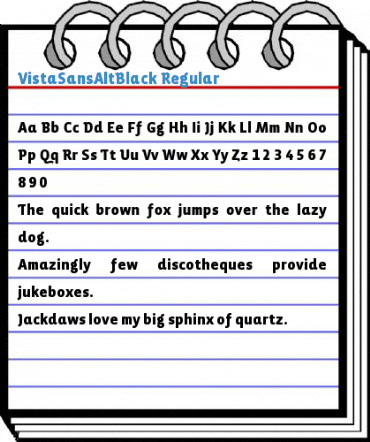 VistaSansAltBlack Regular Font
