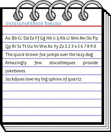 VistaSansAltBook Regular Font