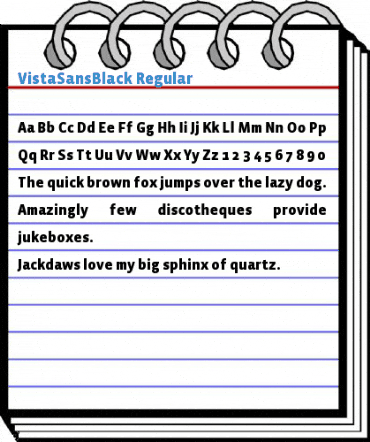 VistaSansBlack Regular Font