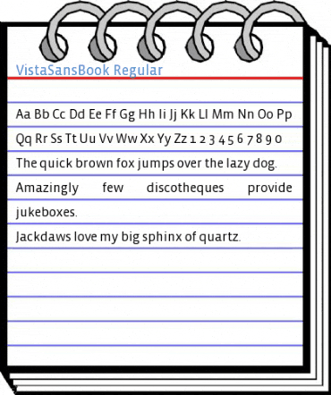 VistaSansBook Regular Font