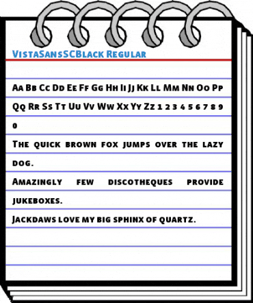 VistaSansSCBlack Regular Font