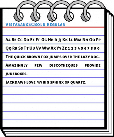 VistaSansSCBold Regular Font
