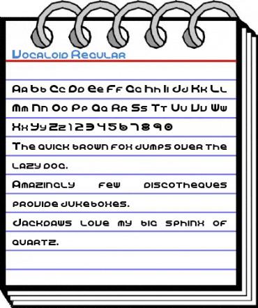 Vocaloid Regular Font