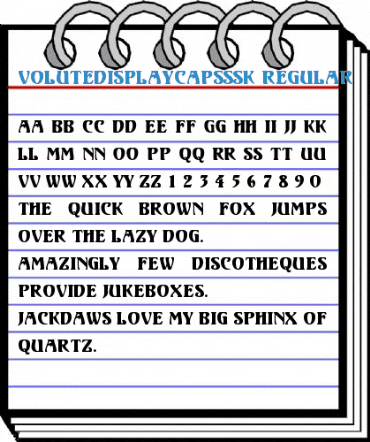 VoluteDisplayCapsSSK Font