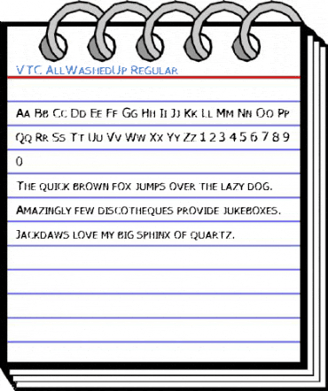 VTC AllWashedUp Regular Font