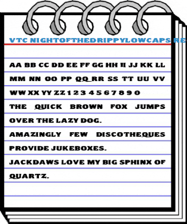 VTC NightOfTheDrippyLowCaps Regular Font