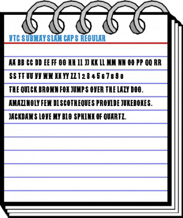 VTC SubwaySlam Caps Regular Font