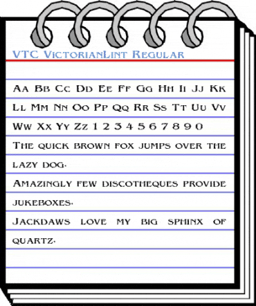 VTC VictorianLint Regular Font