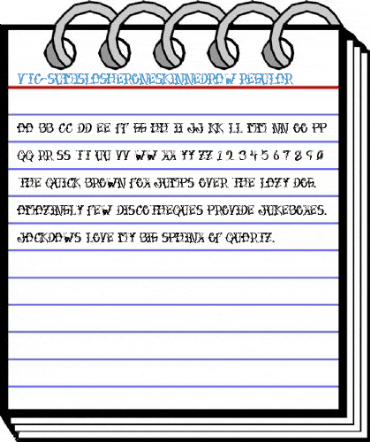 VTC-SumiSlasherOneSkinnedRaw Regular Font