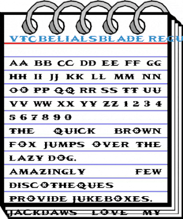 VTCBelialsBlade Regular Font