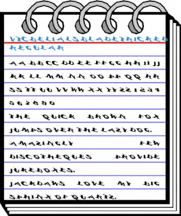 VTCBelialsBladeTricked Regular Font