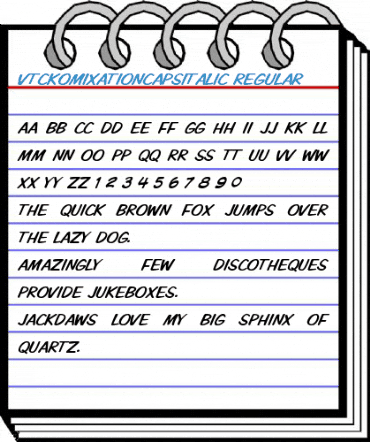 VTCKomixationCapsItalic Regular Font