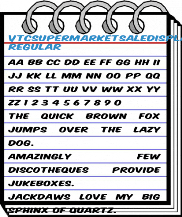 VTCSuperMarketSaleDisplay Regular Font