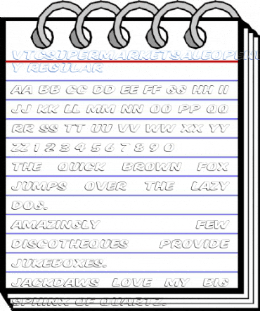 VTCSuperMarketSaleOpenDisplay Regular Font