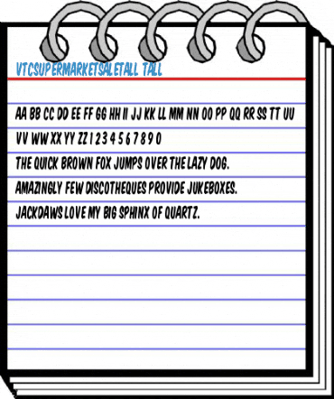 VTCSuperMarketSaleTall Tall Font