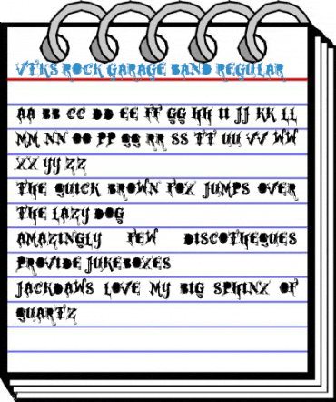 VTKS ROCK GARAGE BAND Regular Font