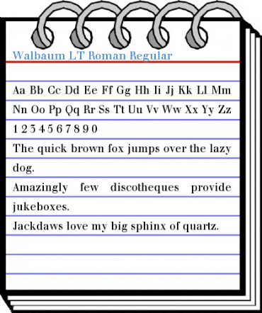 Walbaum LT Roman Regular Font