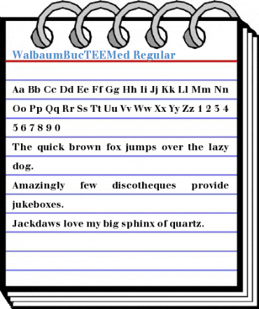 WalbaumBucTEEMed Regular Font