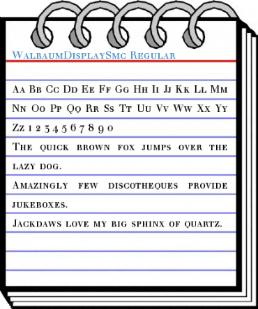 WalbaumDisplaySmc Regular Font