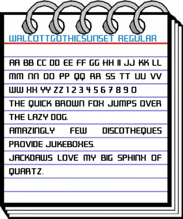 WalcottGothicSunset Regular Font