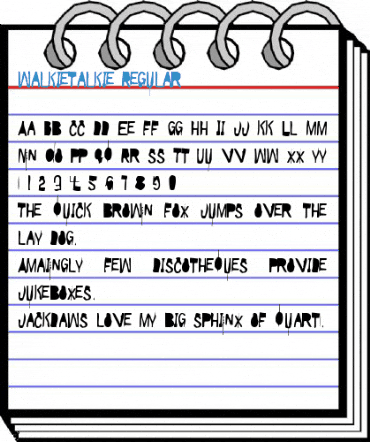 WalkieTalkie Regular Font