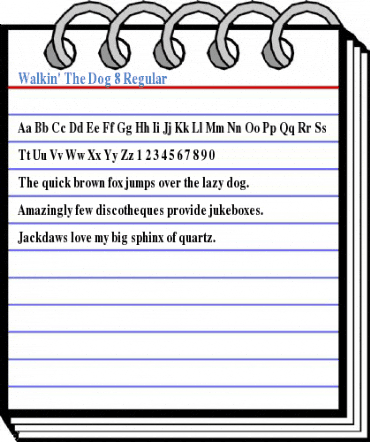 Walkin' The Dog 8 Regular Font