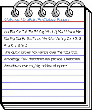 Walkway UltraBold RevOblique Regular Font