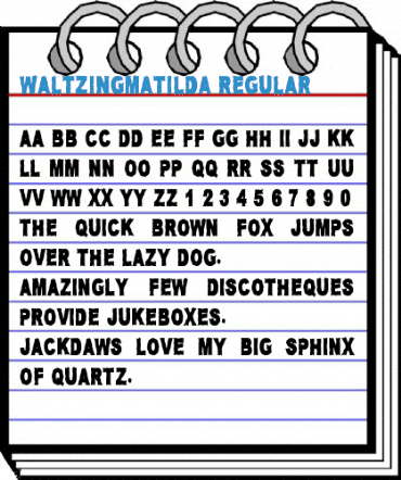WaltzingMatilda Regular Font