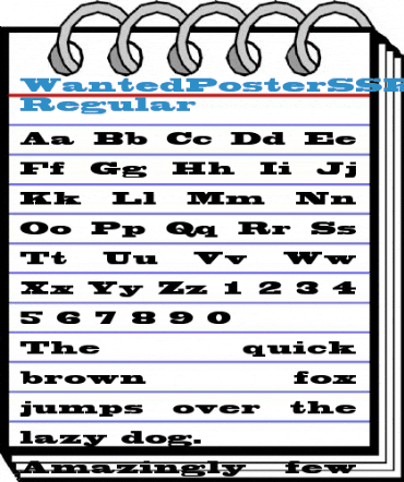 WantedPosterSSK Regular Font