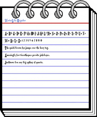 WaterLily Regular Font