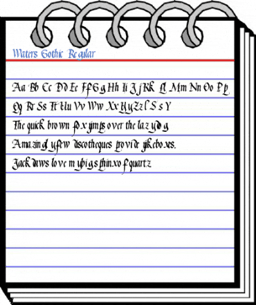 Waters Gothic Regular Font