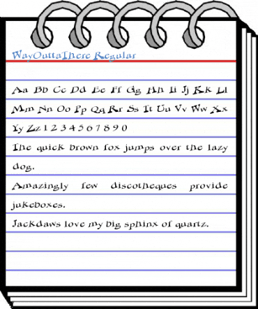 WayOuttaThere Regular Font