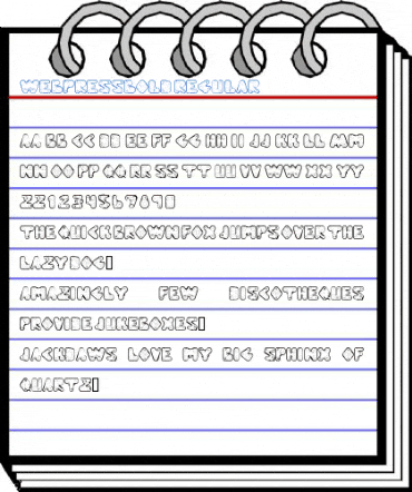 WebPressBold Regular Font