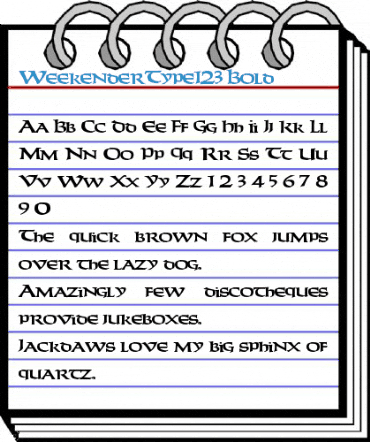 WeekenderType123 Bold Font