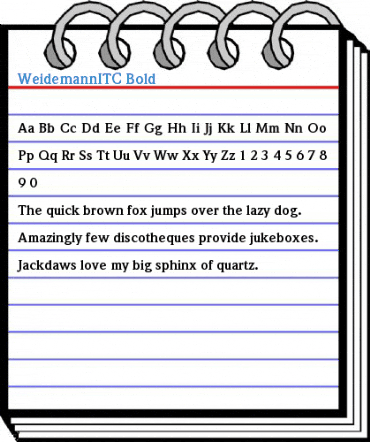 WeidemannITC Bold Font