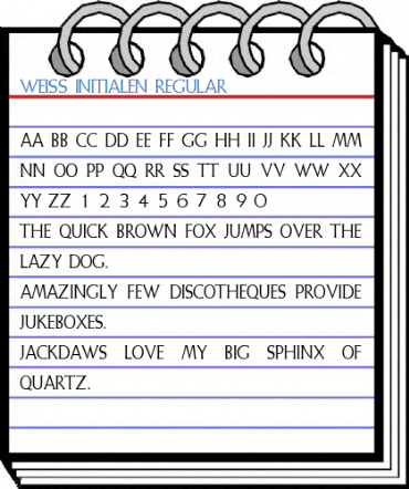 Weiss Initialen Regular Font