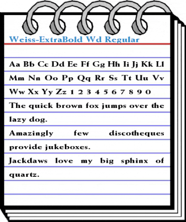 Weiss-ExtraBold Wd Regular Font