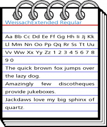WeissachExtended Regular Font