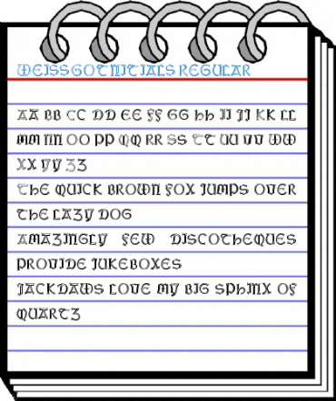 WeissGotnitials Regular Font